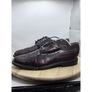 Mens Size 10.5 - Dacks Burgundy Wingtip Dress Shoes Mellowflex‎ Retro Y2K 90/00s